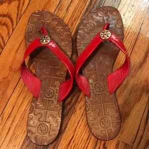 Tory Burch Red Monroe Sandals